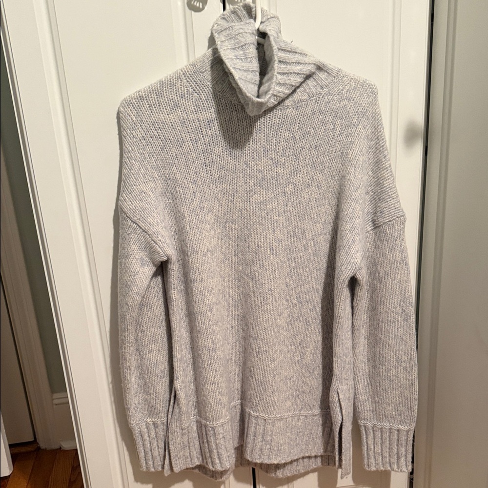Everlane Light Gray Turtleneck Sweater